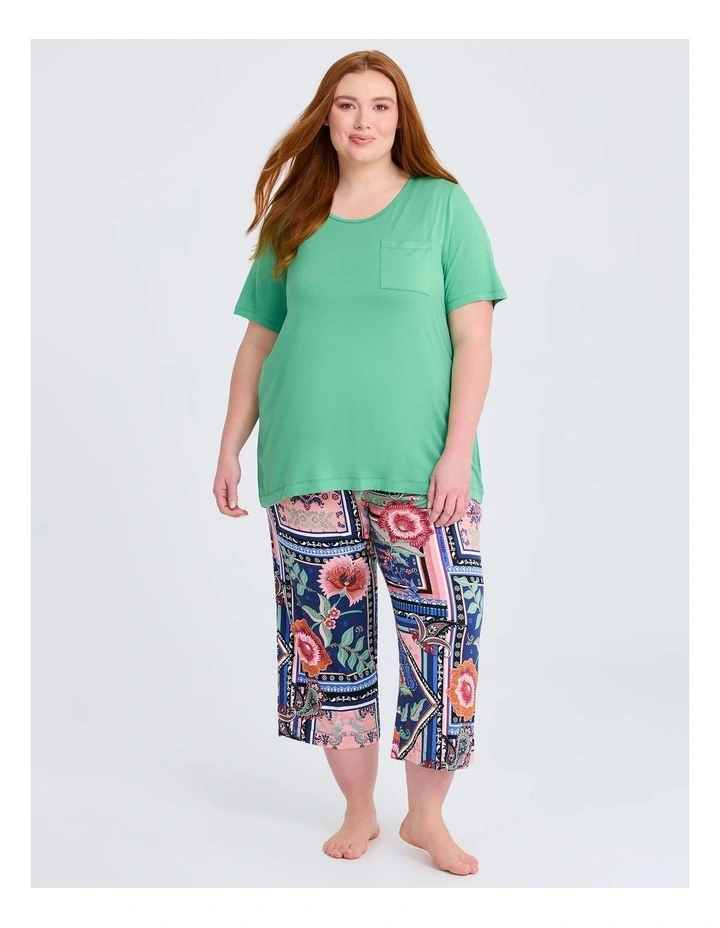 Bamboo Pocket Pyjama Top in Ming Green image 4