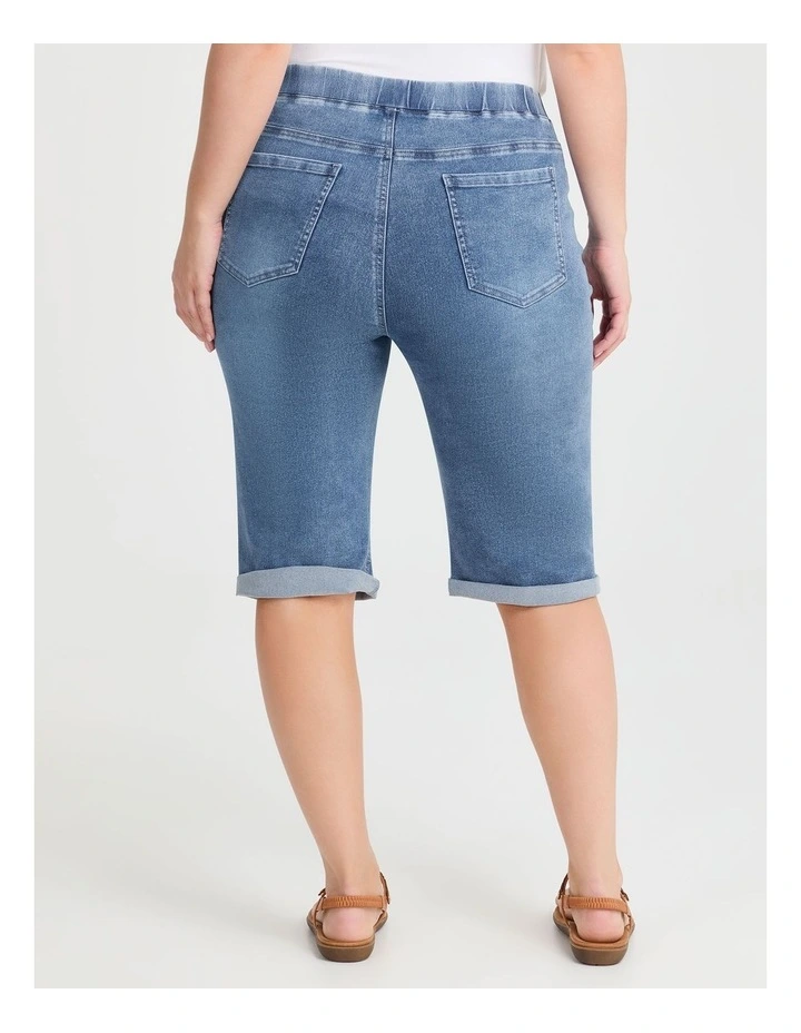 The Explorer Denim Short in Eden Blue image 2
