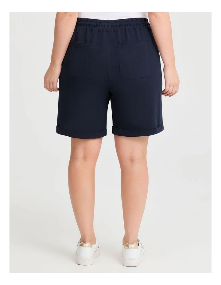 Cotton Hibiscus Short in Navy image 2