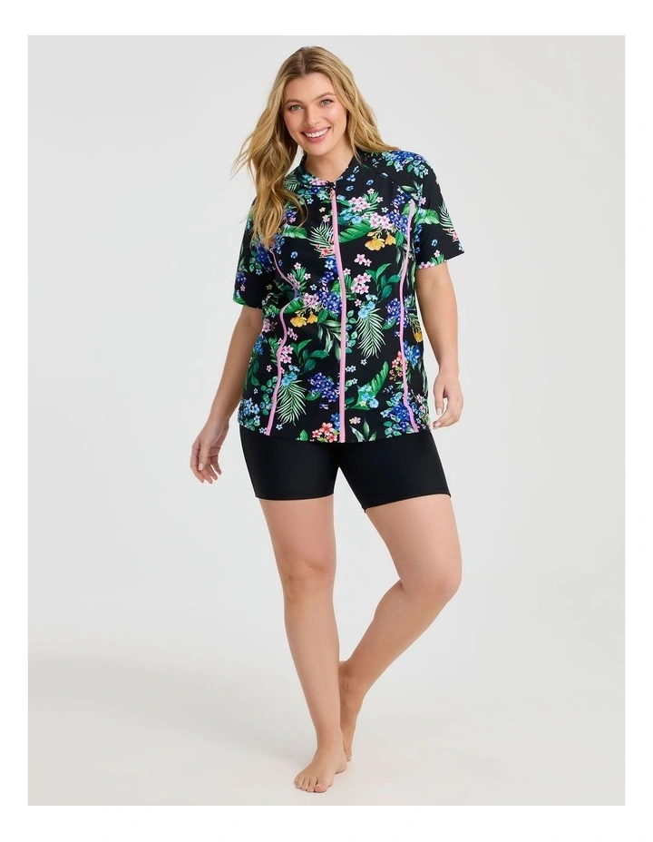 Tropical Getaway Rash Vest in Multi image 3