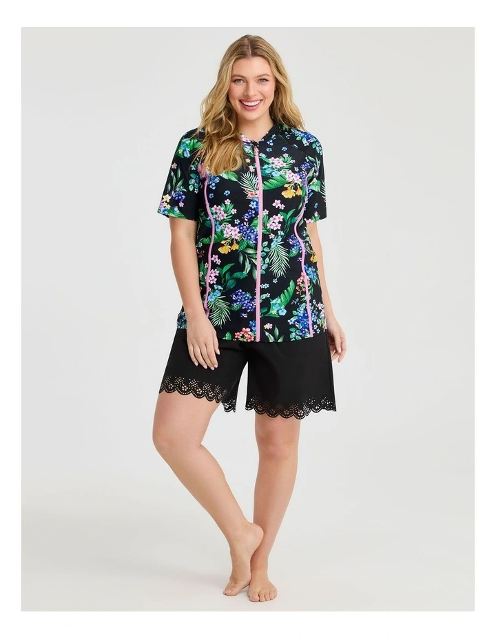 Tropical Getaway Rash Vest in Multi image 4