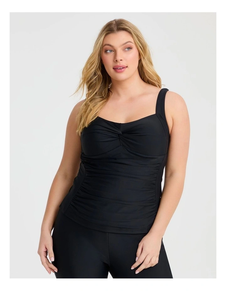 Ruched Slim Line Tanikini Black image 1