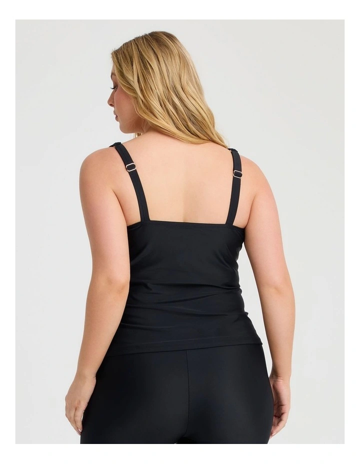 Ruched Slim Line Tanikini Black image 2