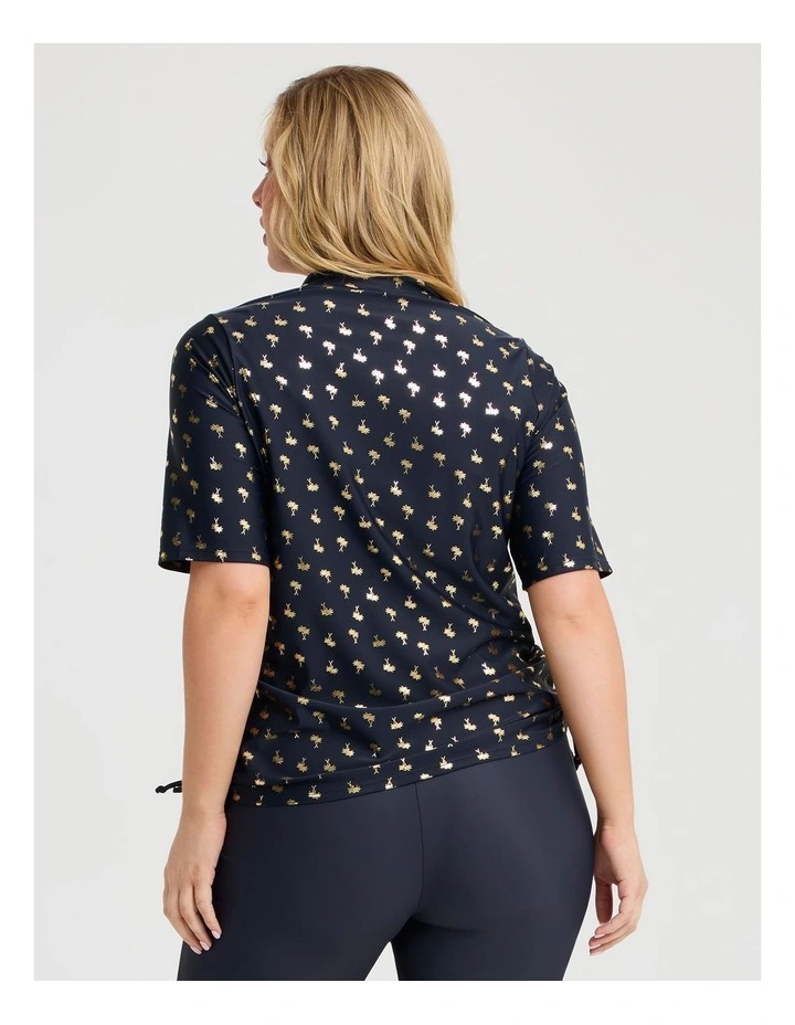 Gold Palm Ruched Rash Vest Print image 2