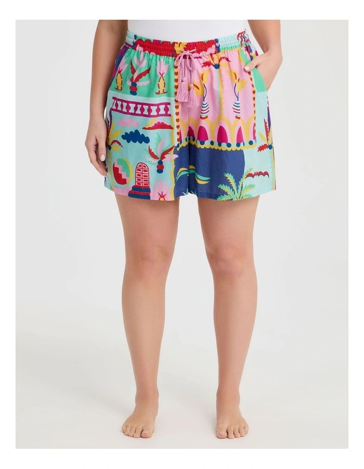 Cotton Beach Sunset Short in Multi image 1