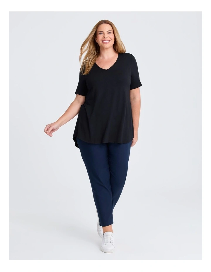 Bamboo Base V Neck Short Sleeve Top image 3