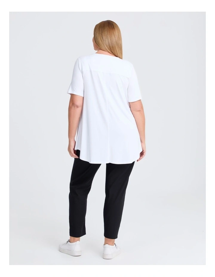 Bamboo Base V Neck Short Sleeve Top image 2