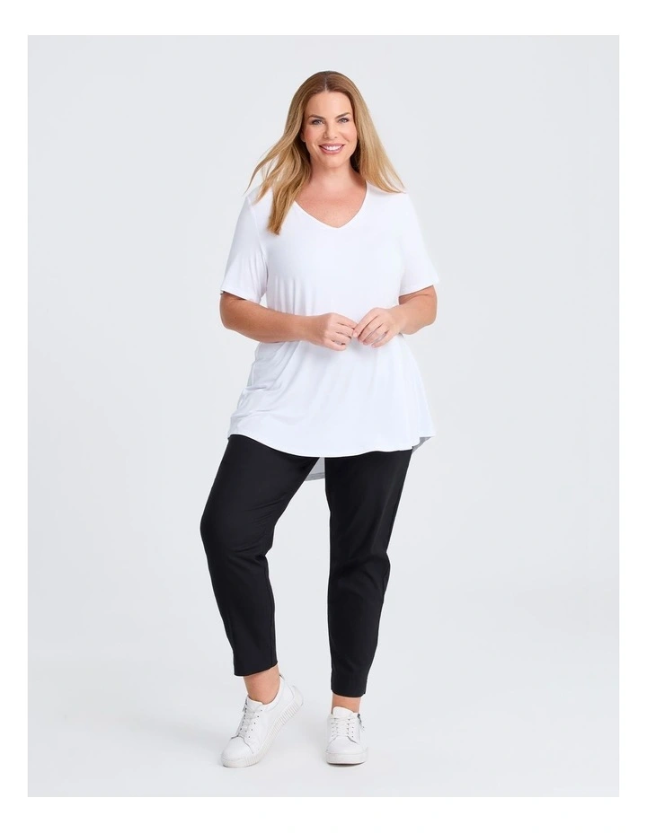 Bamboo Base V Neck Short Sleeve Top image 3