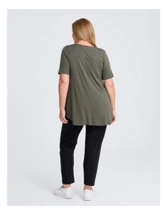 Bamboo Base V Neck Short Sleeve Top
