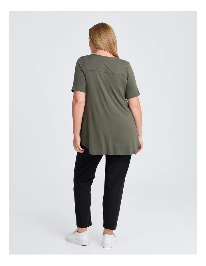 Bamboo Base V Neck Short Sleeve Top image 1