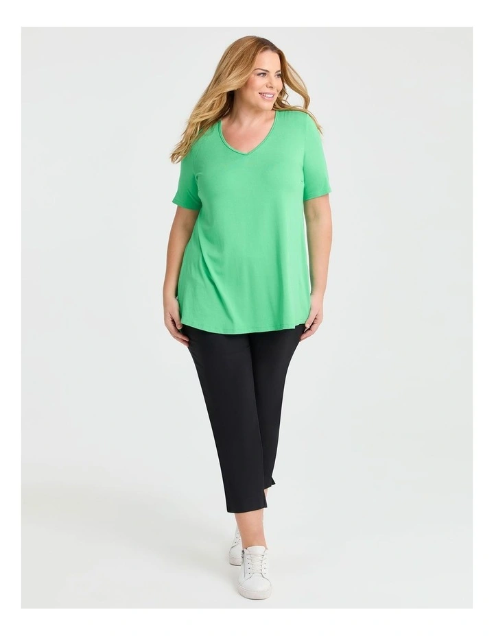 Bamboo Base V Neck Short Sleeve Top image 2