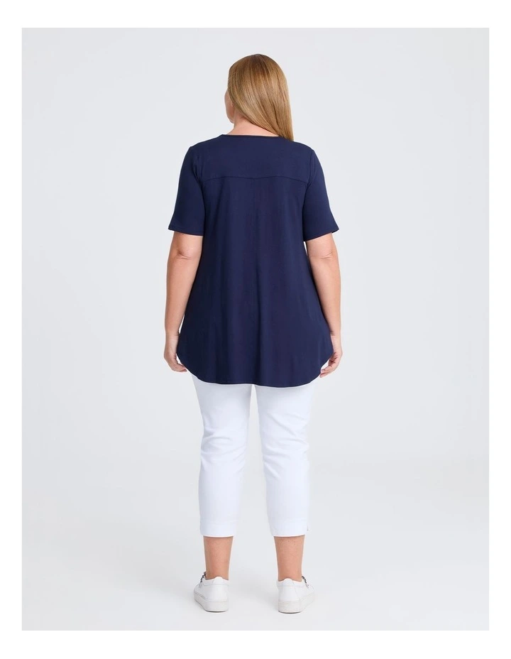 Bamboo Base V Neck Short Sleeve Top image 2