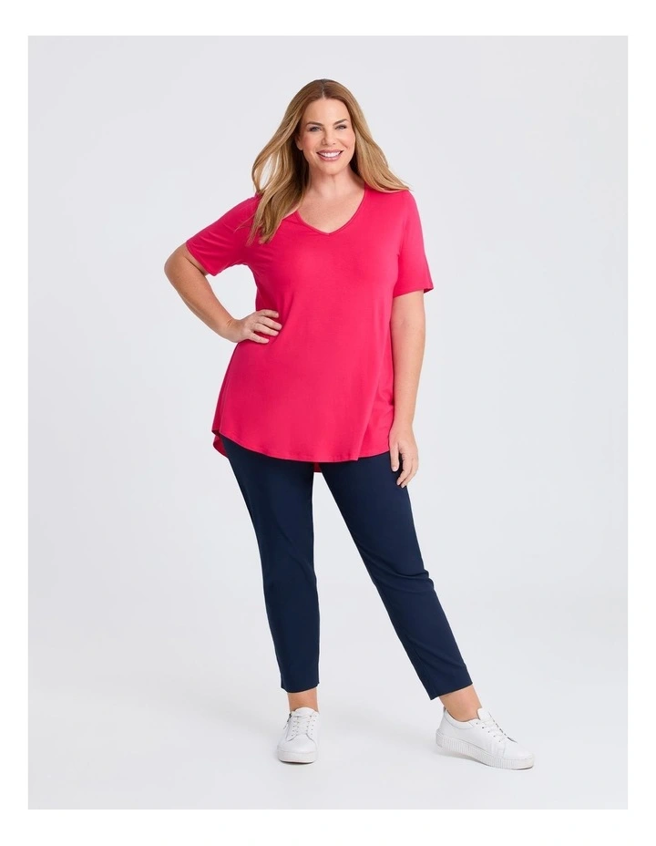 Bamboo Base V Neck Short Sleeve Top image 1