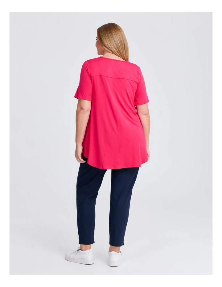 Bamboo Base V Neck Short Sleeve Top image 2