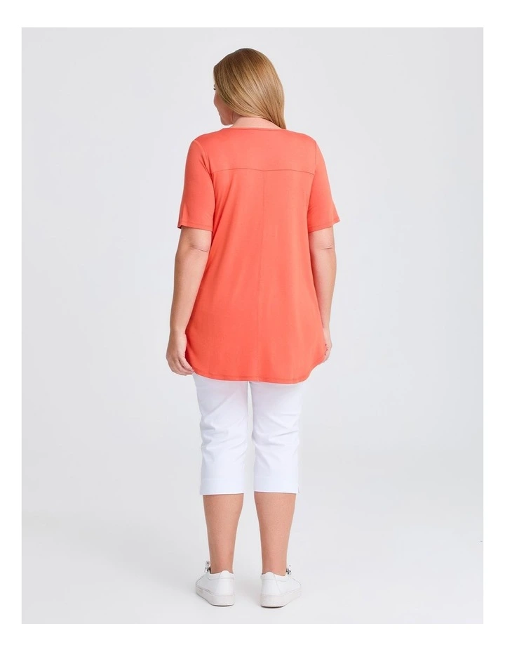 Bamboo Base V Neck Short Sleeve Top image 1