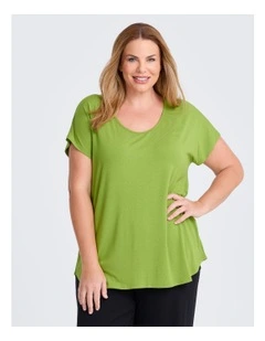 Round Neck T-shirt in Kiwi Green