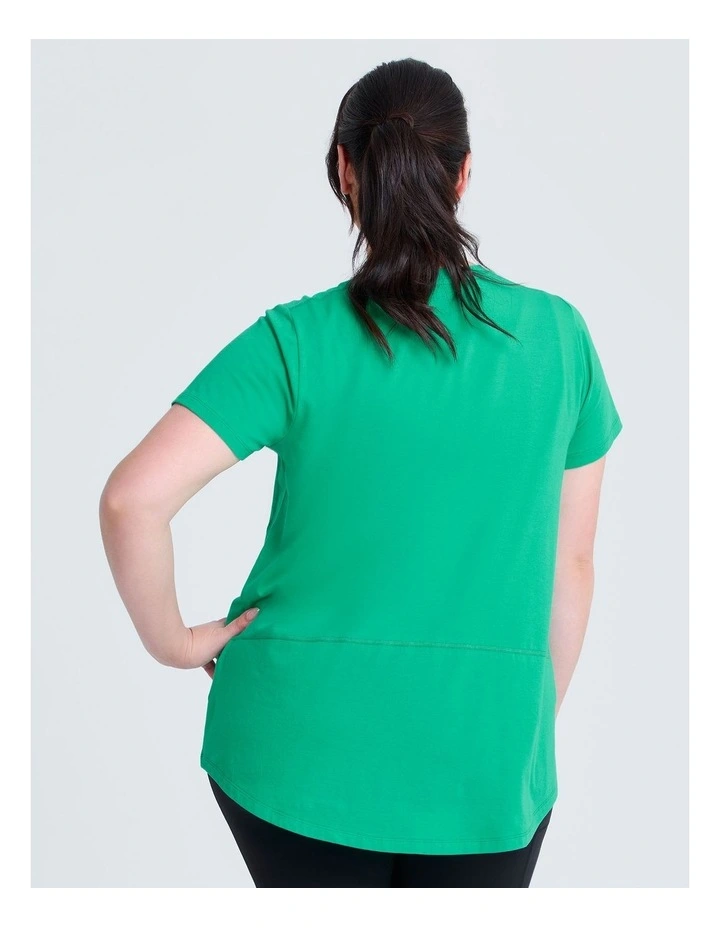 Cotton Active Graphic T-shirt in Lush Green image 2