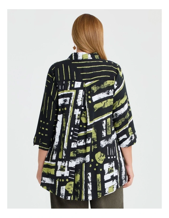 Spliced Natural Shirt in Multi image 2