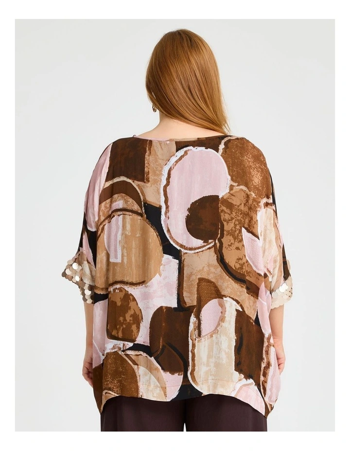 Sheer Bliss Natural Top Print image 2