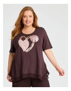 Sequin & Foil Heart Natural Top Chocolate Fudge