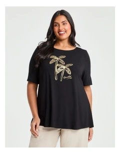 Natural Riveria Palm Top Black