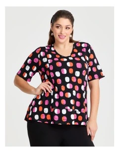 Natural Del Sol Top Print