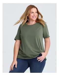 Australian Cotton Crew Neck T-shirt Willow Green