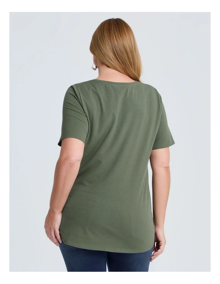 Australian Cotton Crew Neck T-shirt Willow Green image 2