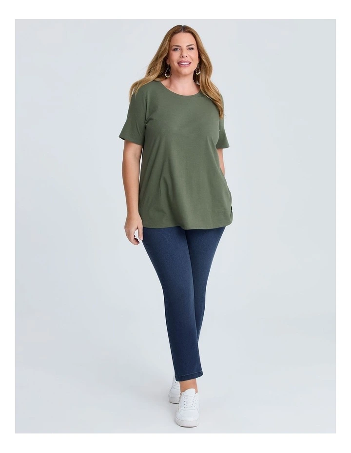 Australian Cotton Crew Neck T-shirt Willow Green image 3