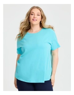 Australian Cotton Crew Neck T-shirt Hawaiian Ocean