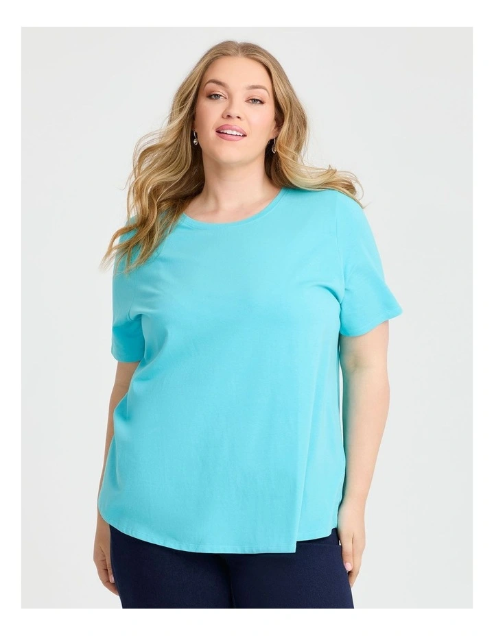 Australian Cotton Crew Neck T-shirt Hawaiian Ocean image 1