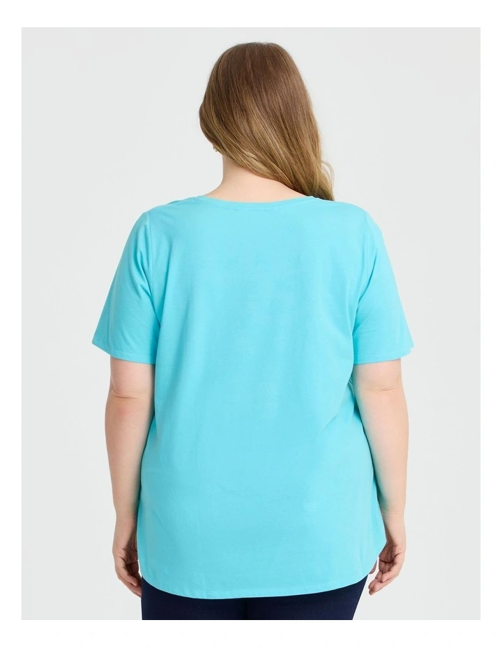 Australian Cotton Crew Neck T-shirt Hawaiian Ocean image 2