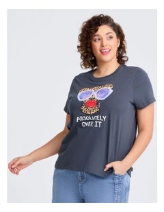 Cotton Bouffants Over It T-shirt Graphite