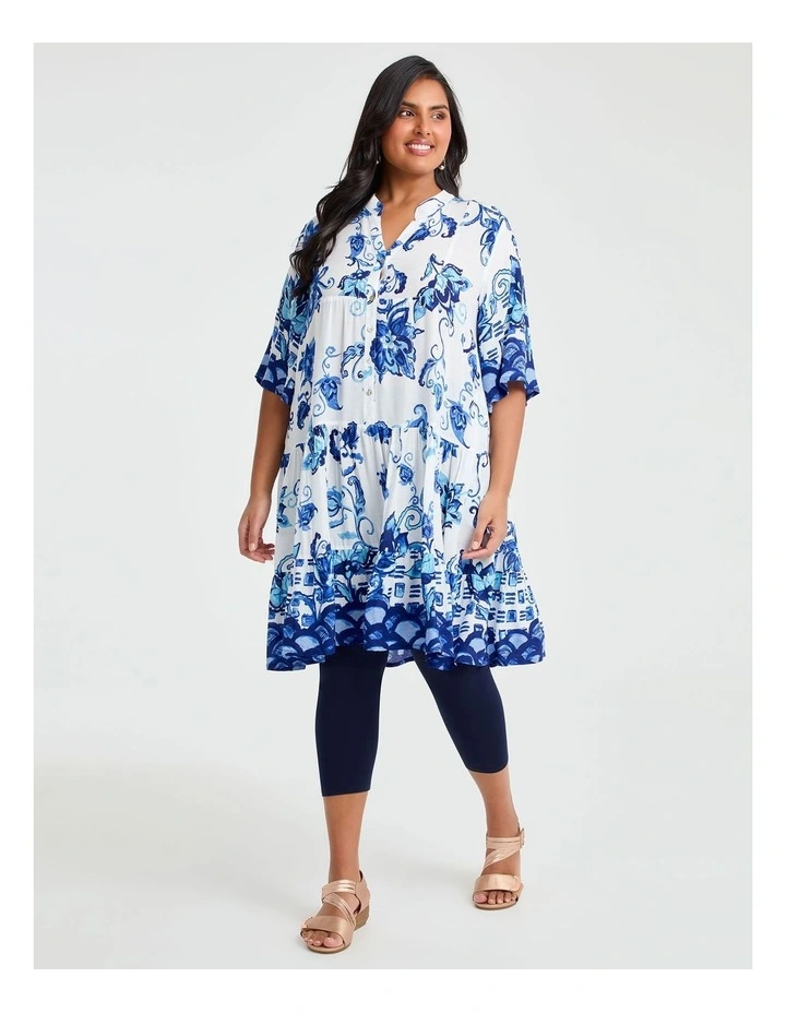 Natural Blue Muse Tunic in Print image 1