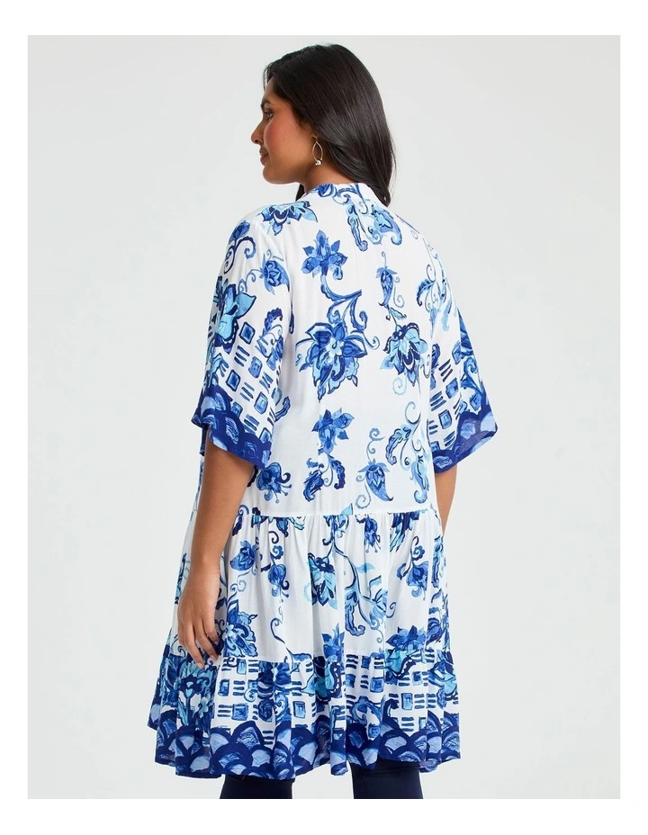 Natural Blue Muse Tunic in Print image 2