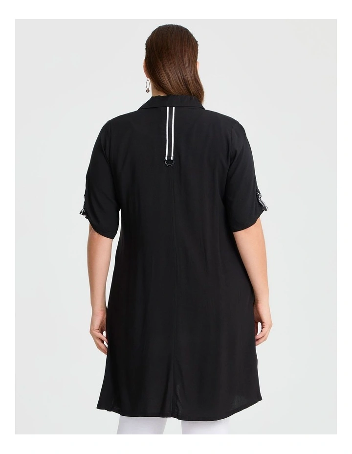 Bamboo Flower Shirt in Black image 2
