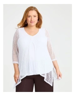 Sheer Delight Mesh Tunic White