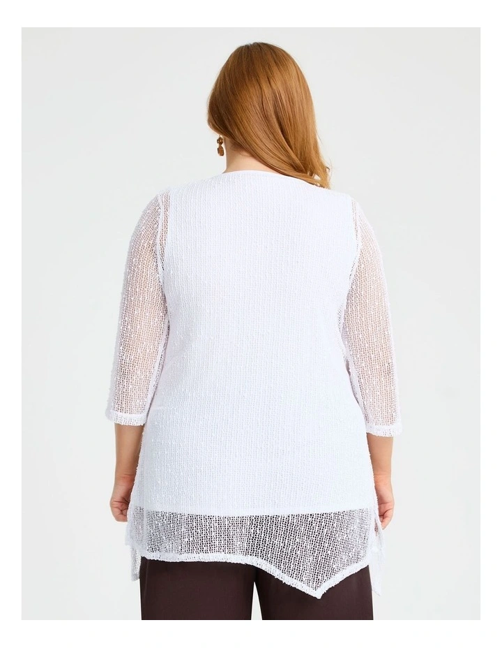 Sheer Delight Mesh Tunic White image 2