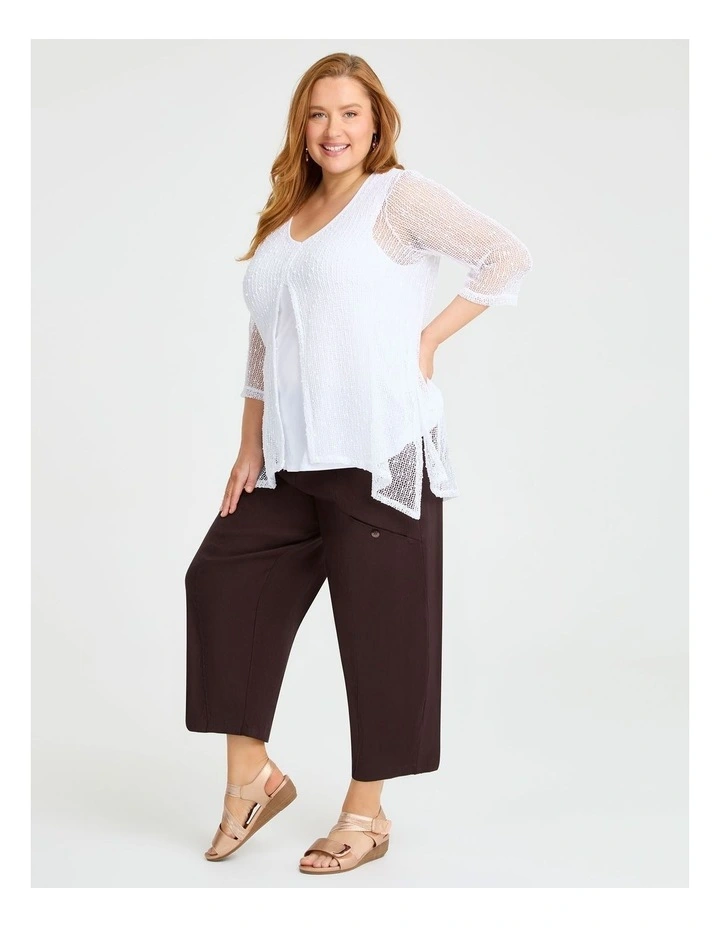 Sheer Delight Mesh Tunic White image 3