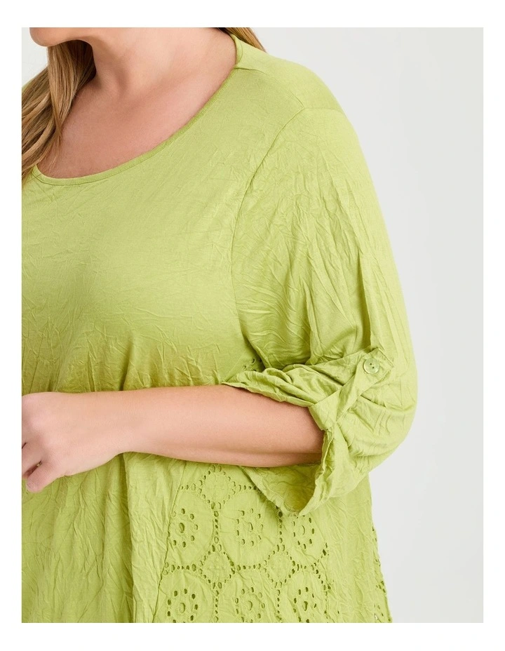 Lace & Bamboo Crush Tunic in Green Oasis image 3
