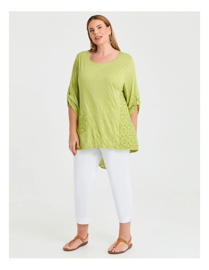 Lace & Bamboo Crush Tunic in Green Oasis image 4