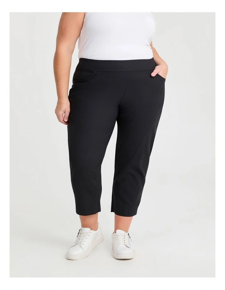 Petite Editorial Pocket Taper Pant in Black image 1