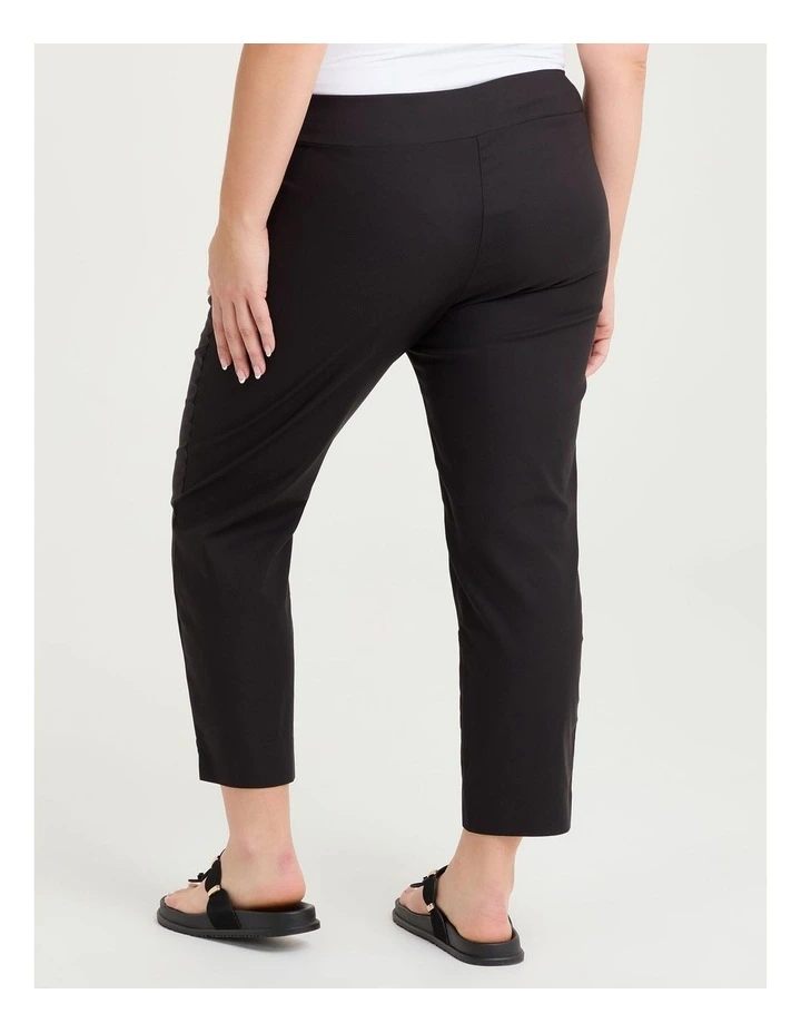 Petite Editorial Pocket Taper Pant in Black image 2