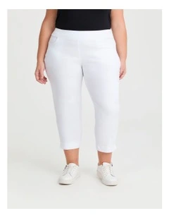 Petite Editorial Pocket Taper Pant in White