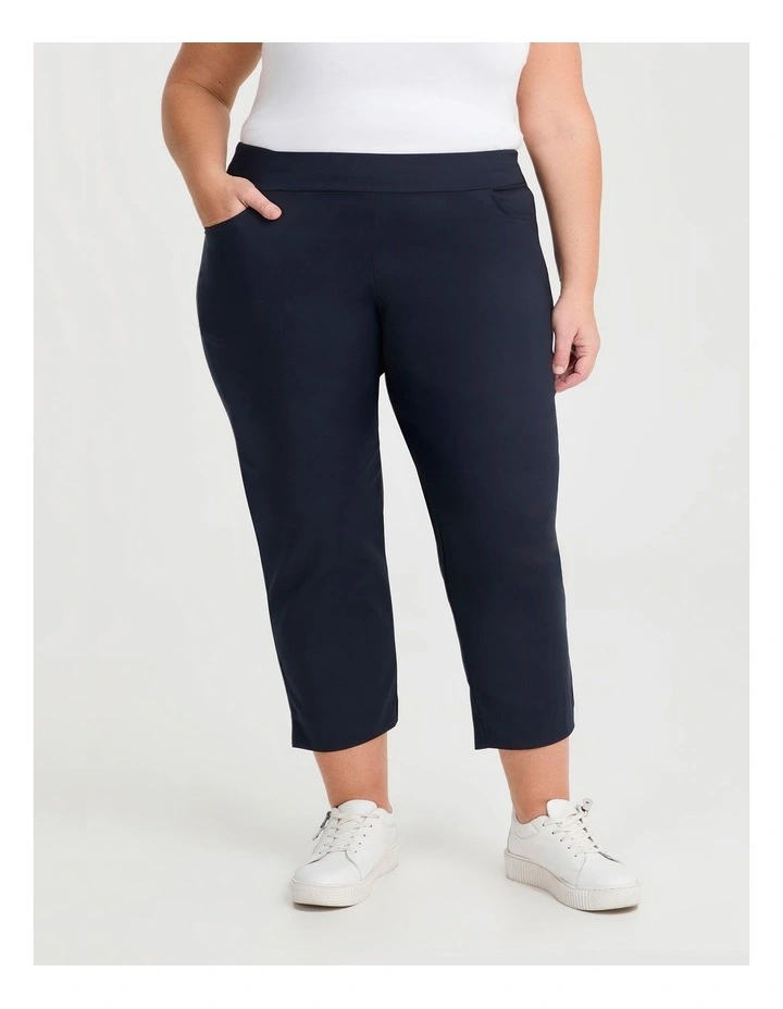Petite Editorial Pocket Taper Pant in Dark Indigo image 1