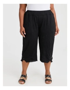 Petite Alicia Crop Pant in Black