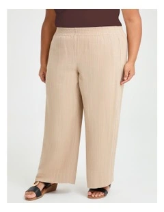 Petite Bienne Pinstripe Pant in Natural
