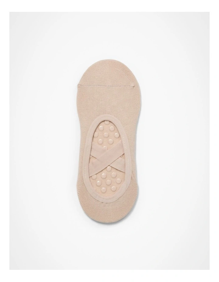 Non Slip Grip Cotton Socks 2 Pack in Multi image 2