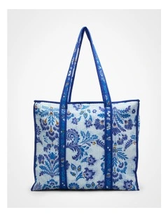 Bohemian Tote Bag in Blue