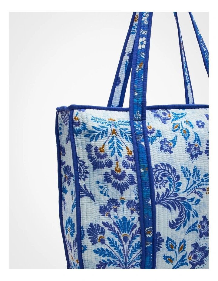 Bohemian Tote Bag in Blue image 3